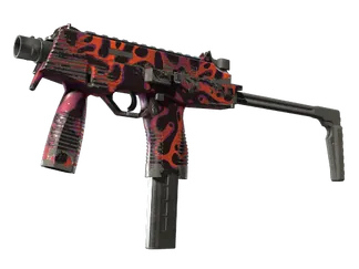 StatTrak™ MP9 | Ruby Poison Dart (Well-Worn)