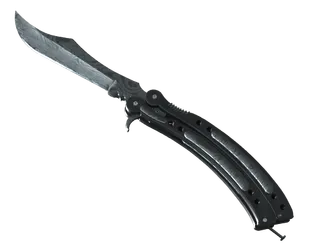 ★ StatTrak™ Butterfly Knife | Damascus Steel (Well-Worn)